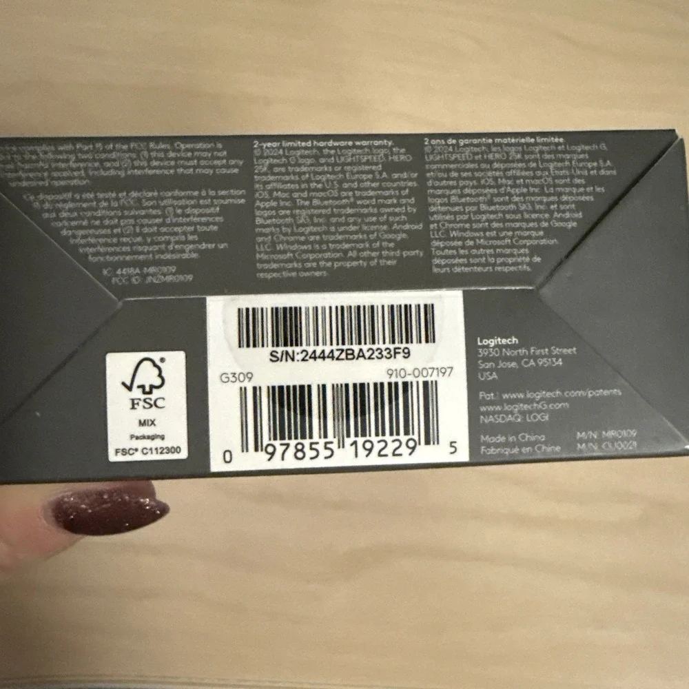 logitech g309 lightspeed wireless gaming mouse (910-007197) Sealed